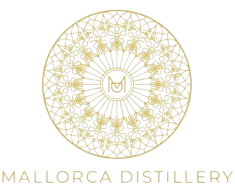 Mallorca Distillery logo with intricate golden design