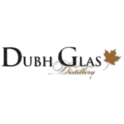 Dubh Glas Distillery logo with maple leaf