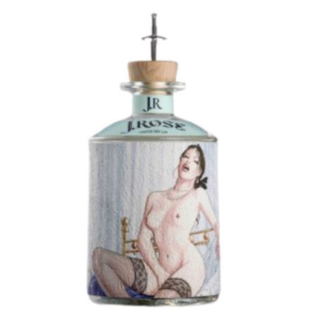 JR06 – J.Rose London Dry Artisan Gin bottle collection with artistic design