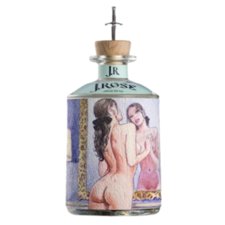 JR05 – J.Rose London Dry Artisan Gin bottle collection with artistic design