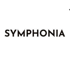 Symphonia Spirits logo – modern, bold typography in black.