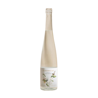 Elsewhere Gin bottle with elegant floral label and tall design