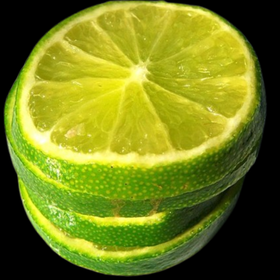 Fresh lime slices used as garnish for gin cocktails