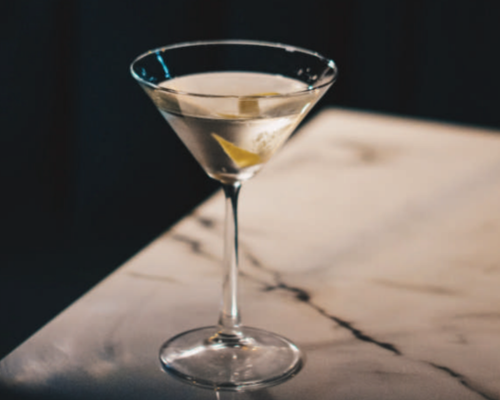 Vesper Martini cocktail made with gin, vodka and Lillet